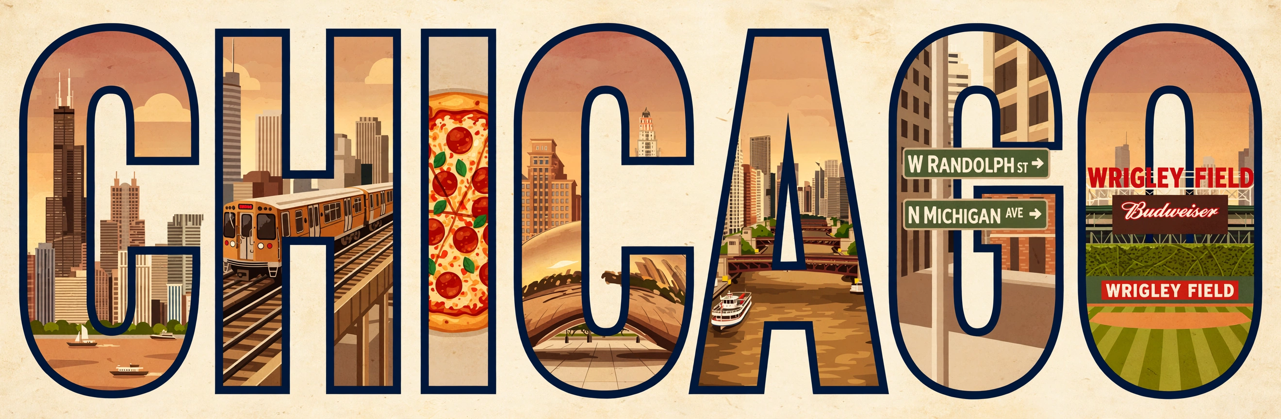 Chicago letters graphic