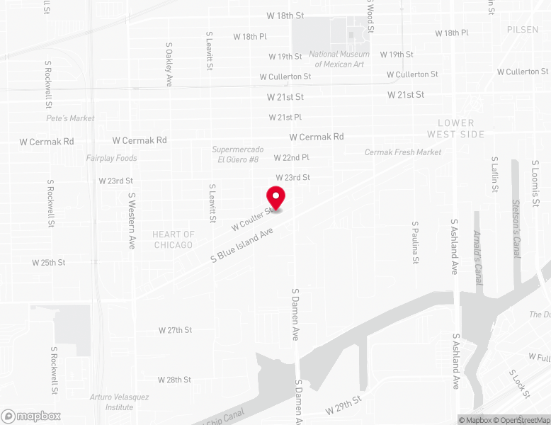 Neighborhood map showing Pilsen (2031 W Coulter St, Chicago, IL)
